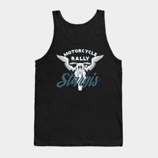 Sturgis Motorcycle Rall South Dakota - white and blue Tank Top